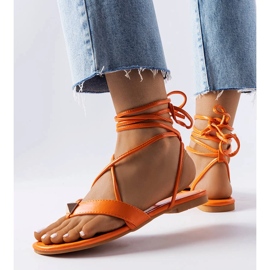 Sandália laranja com cadarço, Marleau 1