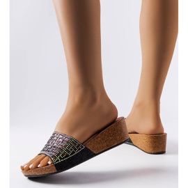 Sandália de salto preto Elitha. 1