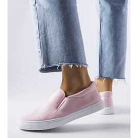 Tênis slip-on rosa de tecido, Lajeunesse. 1