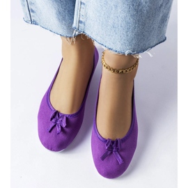 Bailarinas de tecido roxo da Gendron tolet 2