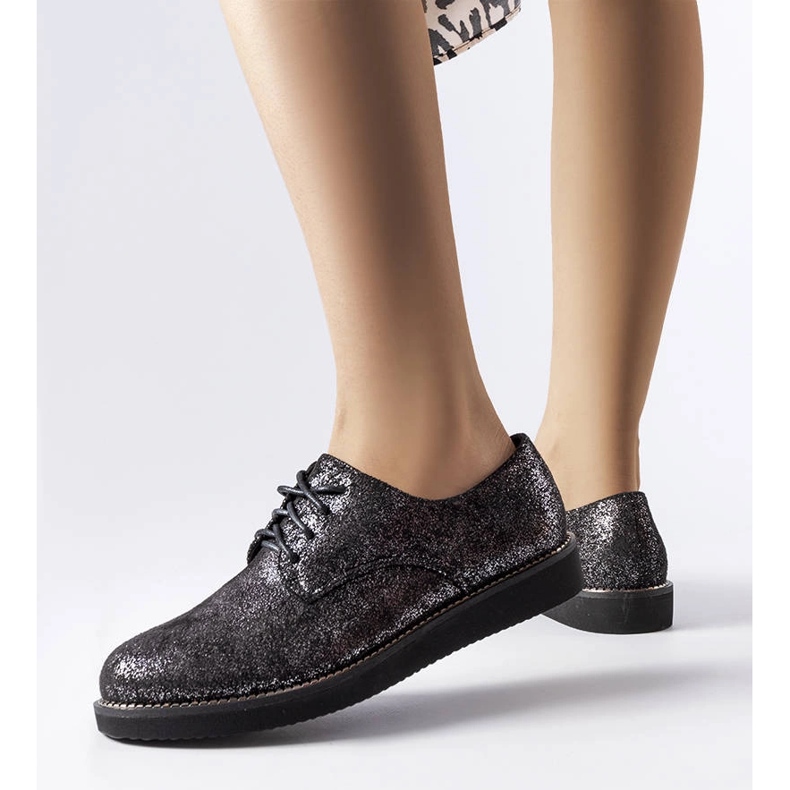 Sapatos de brocado com glitter preto Cemetery 1