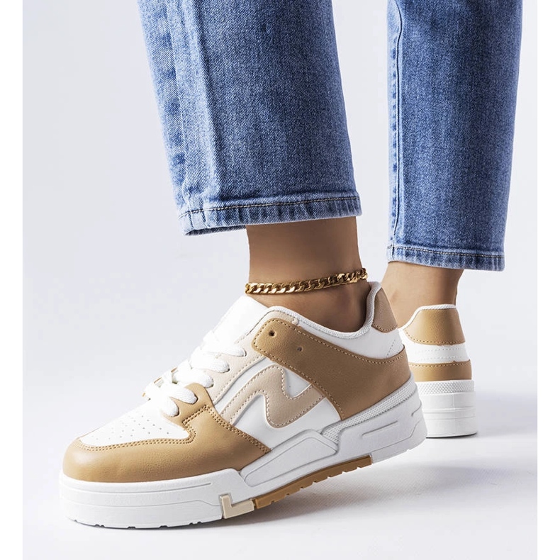 Botas marrons com sola mais grossa Harter bege 1