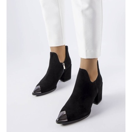 Botas de pele Karino pretas preto 1