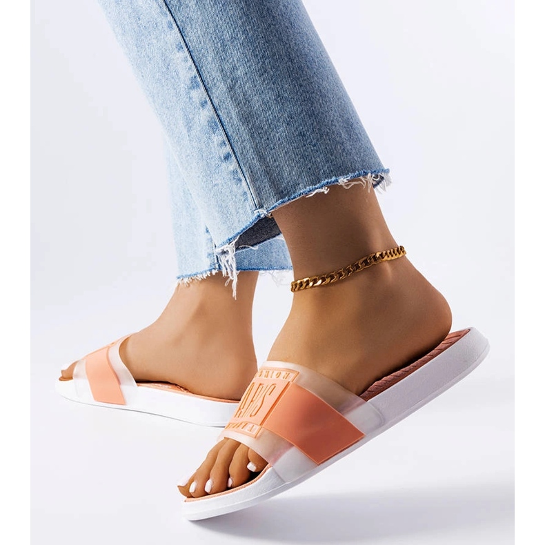 Chinelos de borracha bege de Paris 1