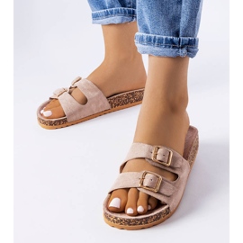 Mule marrom com solado de cortiça da Cincinna 1