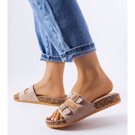 Mule marrom com solado de cortiça da Cincinna 2