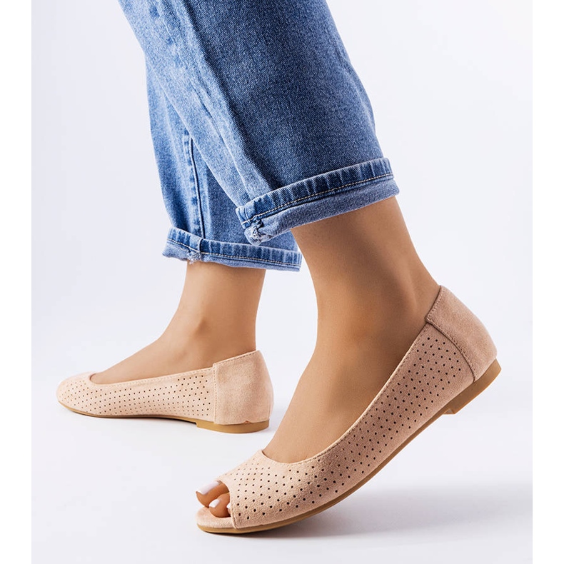 Bailarinas bege vazadas de Agate 1