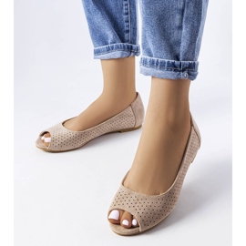 Bailarinas bege vazadas de Agate 1