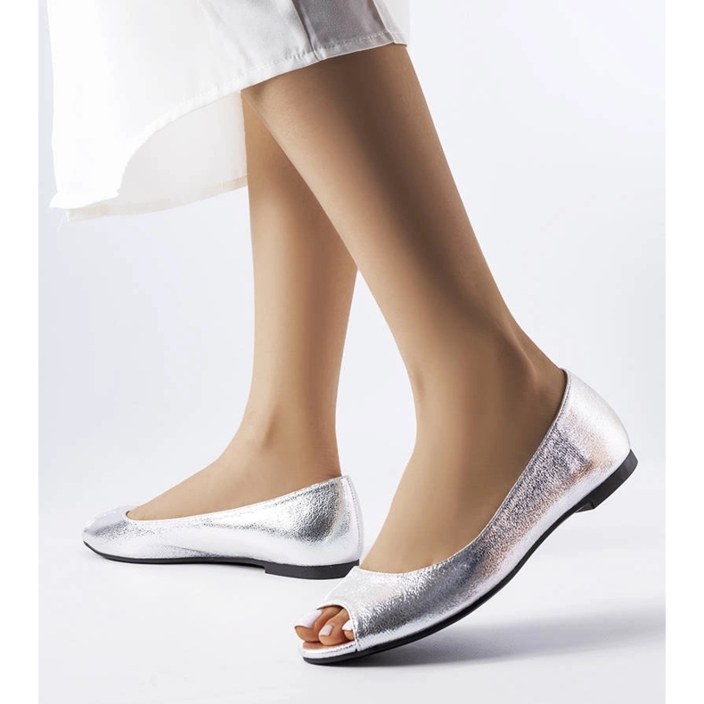 Sabrinas prateadas metálicas de Trieux prata 1