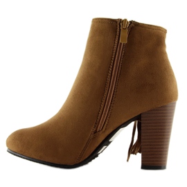 Bota Fringe C138 Camel com franjas castanho 2