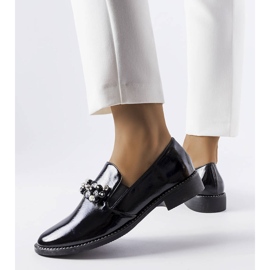 BM Sapato preto laqueado com cristais Bonne 1