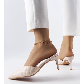 Chinelos acolchoados bege Lambert 1