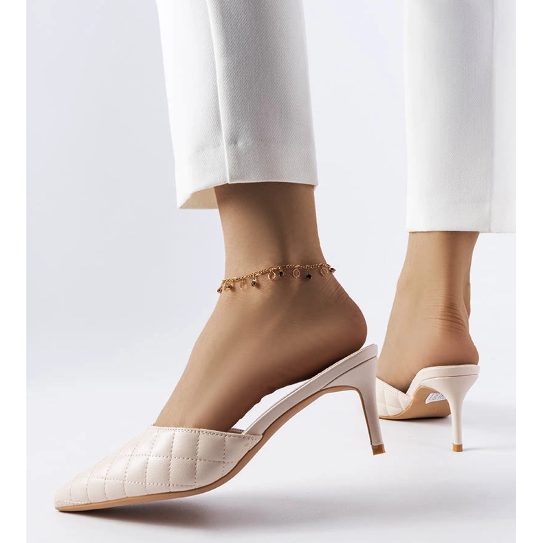 Chinelos acolchoados bege Lambert 1