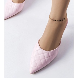 Chinelos acolchoados rosa Lambert 1