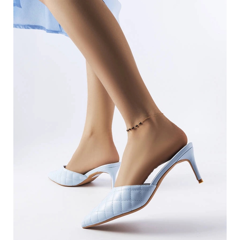 Chinelos acolchoados azuis Lambert azul 1