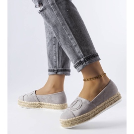 Alpargatas com plataforma cinza Beaudry 2