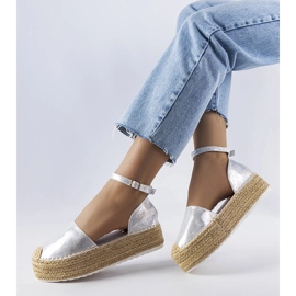 Espadrille plataforma prata Clousson 1 Espadrille plataforma prata Clousson 1