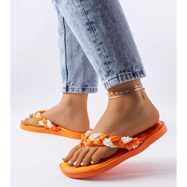 Sliders laranja decorados com pérolas Conifer 1