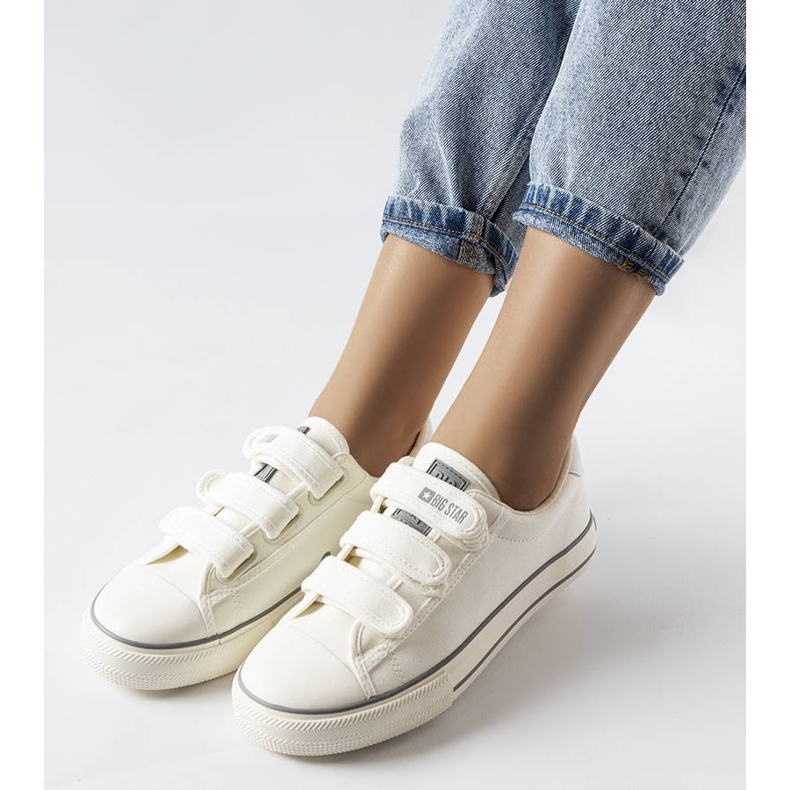 Tênis branco com velcro Big Star LL274A203 1 Tênis branco com velcro Big Star LL274A203 1