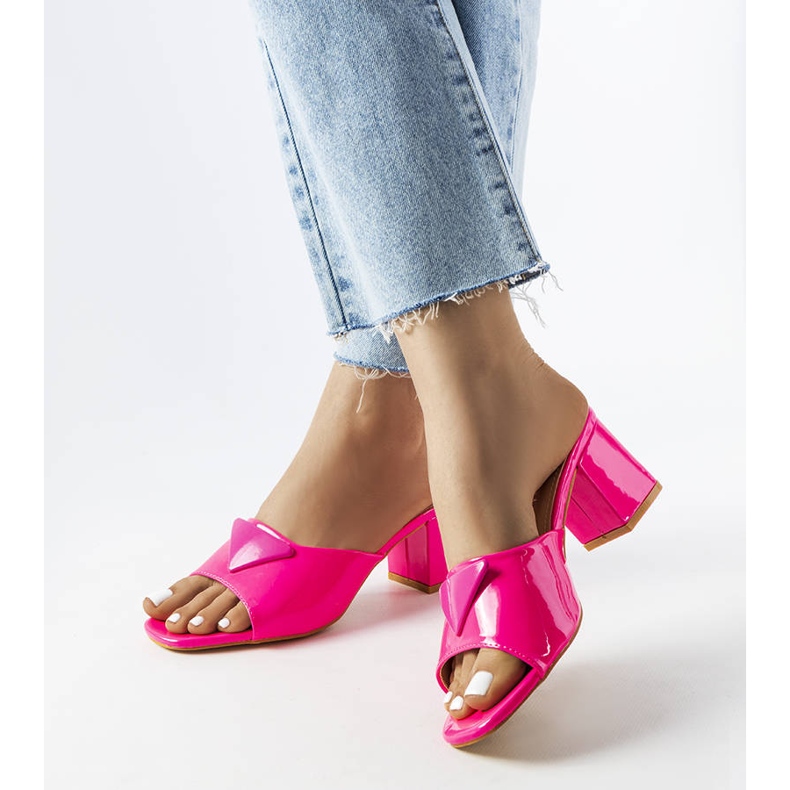 Sliders de poste de galhos laqueados rosa 2