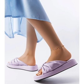 Sandálias de cunha roxas de Hog tolet 2