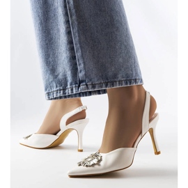 Sapatos de strass brancos Moïse 1