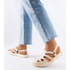 Sandálias de borracha bege Canton 1