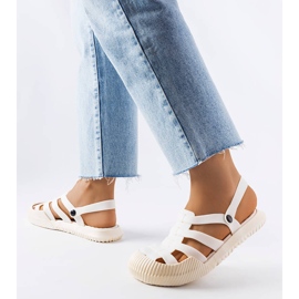 Sandálias brancas de borracha Canton branco 1