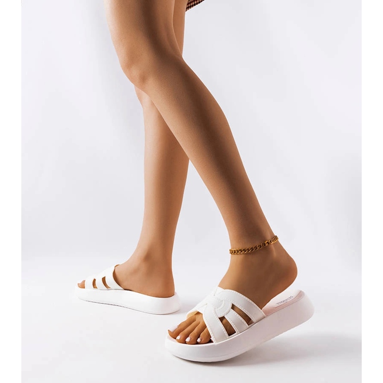 Coudert chinelos de borracha branca branco 1