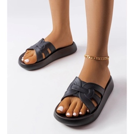 Corrediças de borracha preta Coudert preto 1