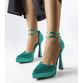 Sapatos de salto alto verde Dallas 1