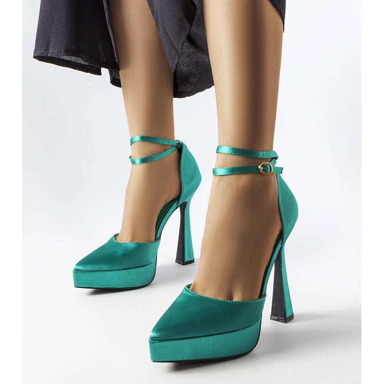 Sapatos de salto alto verde Dallas 1