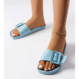 Sliders de borracha azul com fivela da Nelm 1 Sliders de borracha azul com fivela da Nelm 1