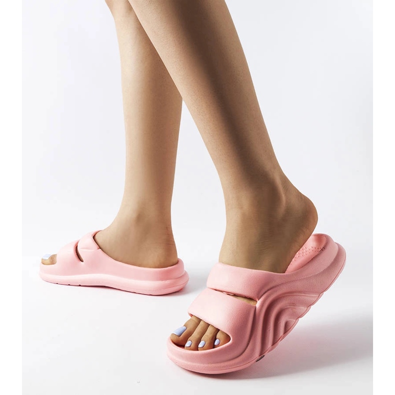 Chinelos de borracha rosa da Geneve 2