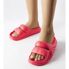 Slides de borracha rosa escuro da Geneve 1