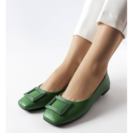 Bailarinas verdes com fivela Sheller 1