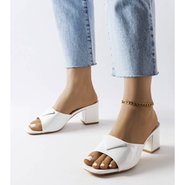 Abas lacadas a branco no poste do Ramal 1