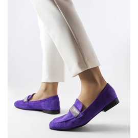 Mocassim roxo com strass Mignonette 1
