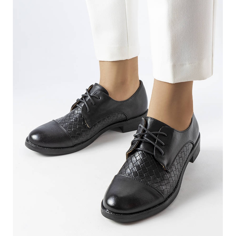 Brogues bege LS5379 Taupe preto 1 Brogues bege LS5379 Taupe preto 1