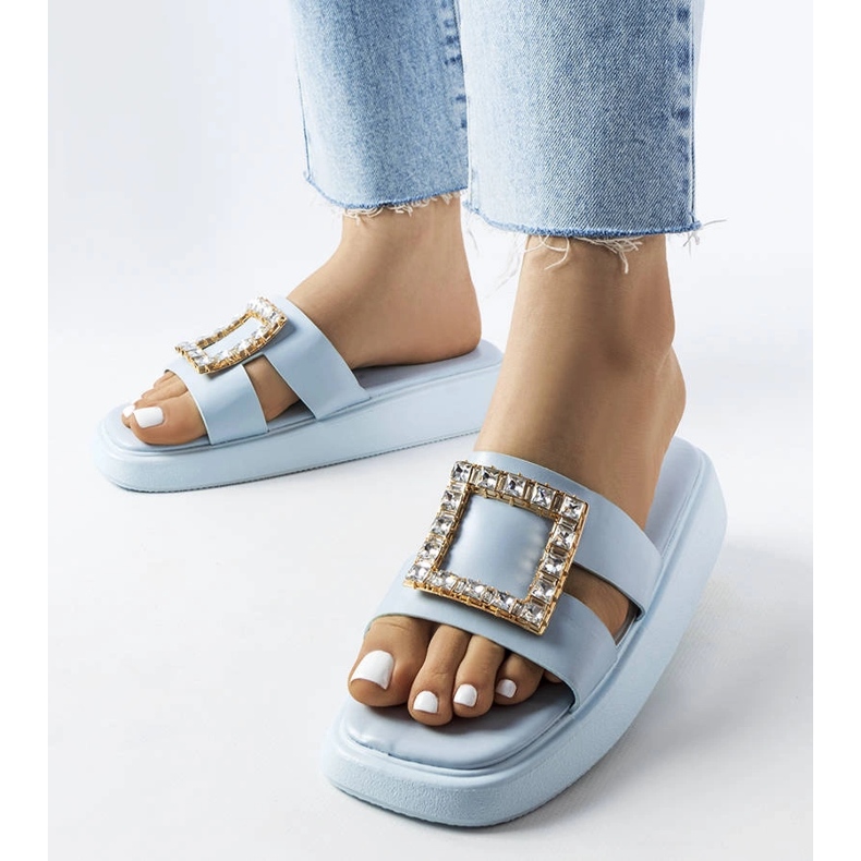 Sliders de strass azul Fusbert 1