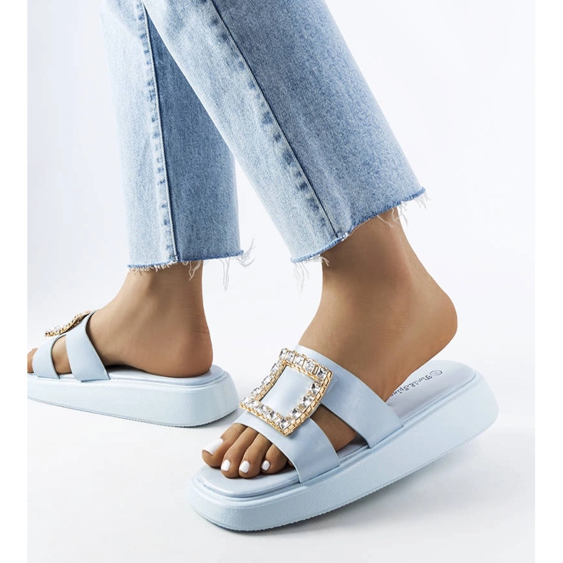 Sliders de strass azul Fusbert 2