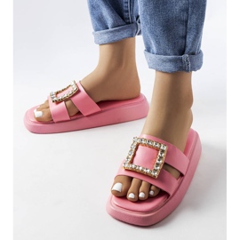 Sliders de strass rosa Fusbert 1