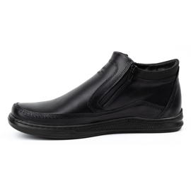 Polbut Botas de inverno masculinas negras K30 preto 1