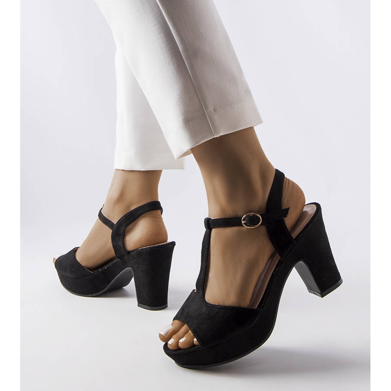 Sandália preta Tearlach block preto 1