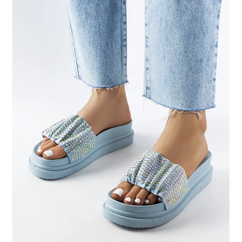 Sliders azuis com zircônia cúbica da Franet azul 1