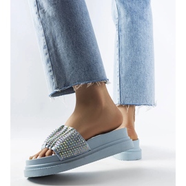 Sliders azuis com zircônia cúbica da Franet azul 2