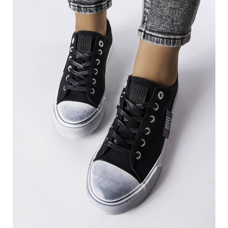 Tênis preto com abrasões Big Star JJ274354 2