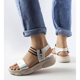 Sandália esportiva prata metalizada, Parsip 1