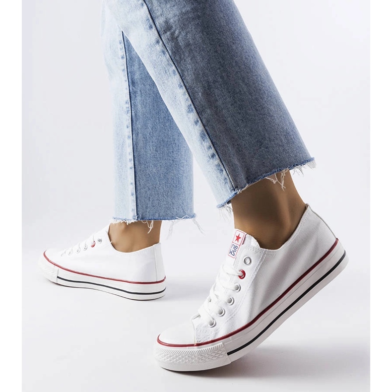 News tênis de tecido branco Catherine 1