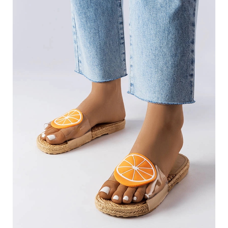 Chinelos transparentes com decoração Foddie incolor 1